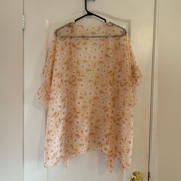 Ardene Orange Cream Floral Swimwear/Beach/Bikini Cover-up Size OS - Picture 2 of 6